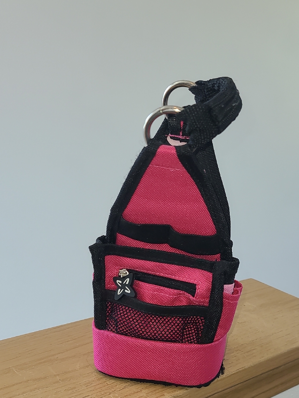 AMM Tote-Ally Cool Mini-Tote Pink Sling Organizer Bag with Black Trim
